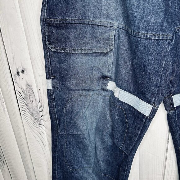 Vtg Marithe Francois Girbaud Denim Jeans Sz 42x35 Y2K Baggy Blue Shuttle Tape - Picture 9 of 16